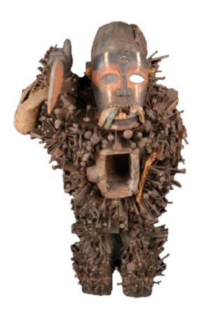 Nkisi du Congo issu des collections du musée du Quai-Branly, Jacques Chirac (n° d’inventaire 71.1892.70.6).